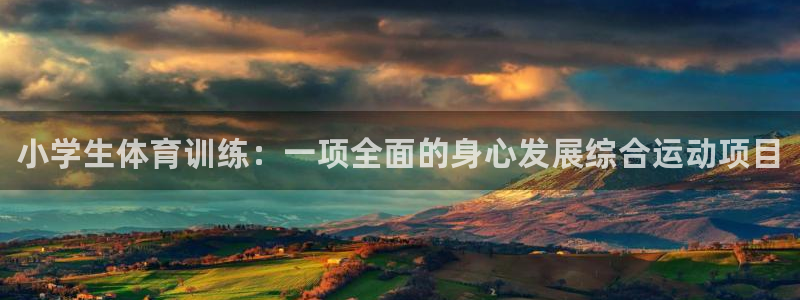 米兰体育官方正版app娱乐是那个系列的台子：小学生体育训练：