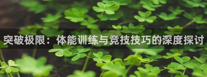 米兰体育官方正版app神州：突破极限：体能训练与竞技技巧的深